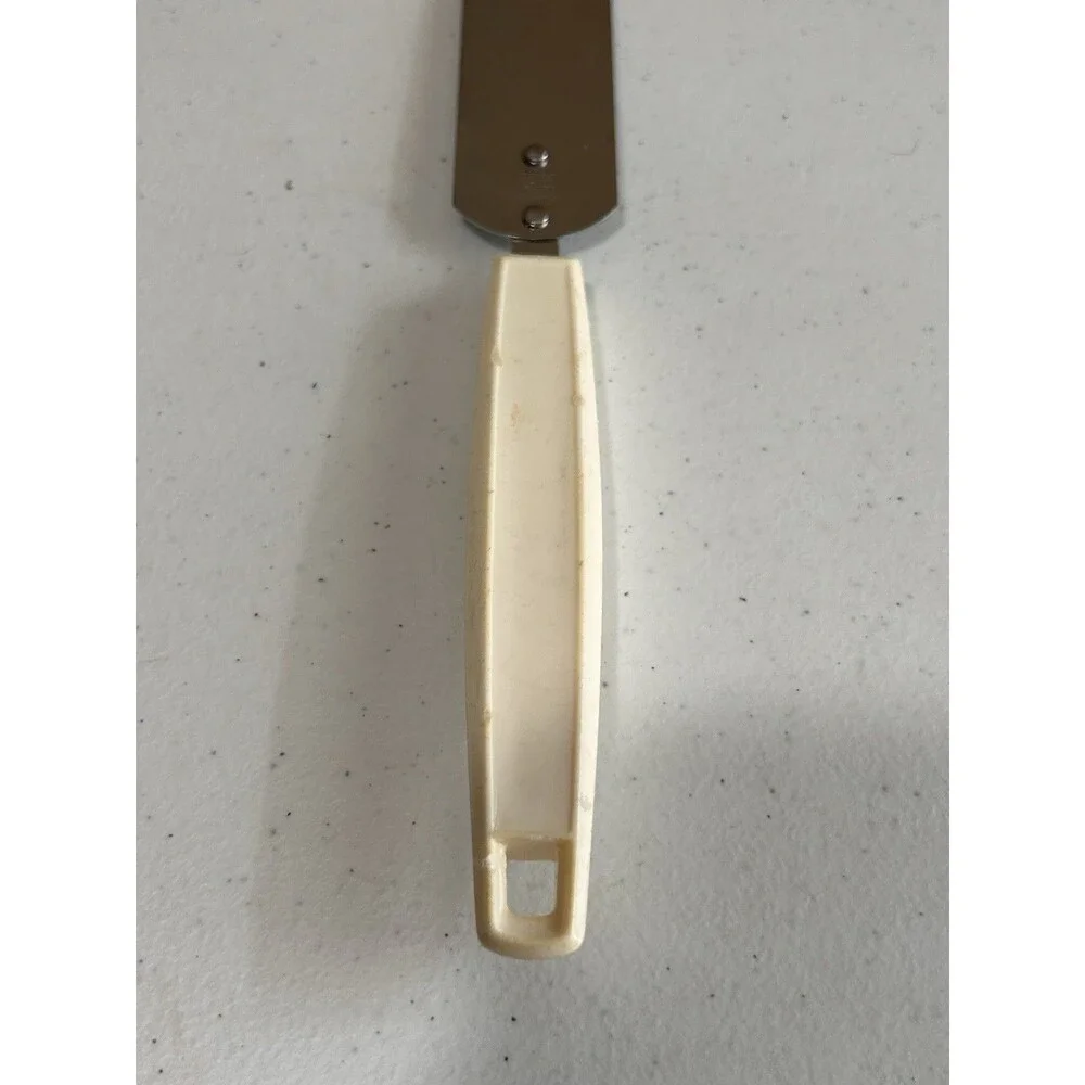 Vtg EKCO Stainless Steel Frosting Icing Spreader Spatula Plastic White Handle